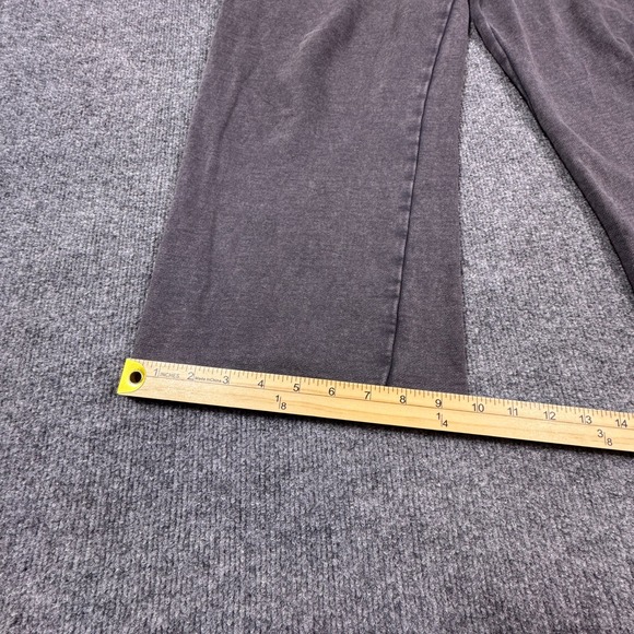 Zara Womens Wide Leg Sweatpants Faded Black 100% Cotton Raw Hem Size S Small - Picture 5 of 7